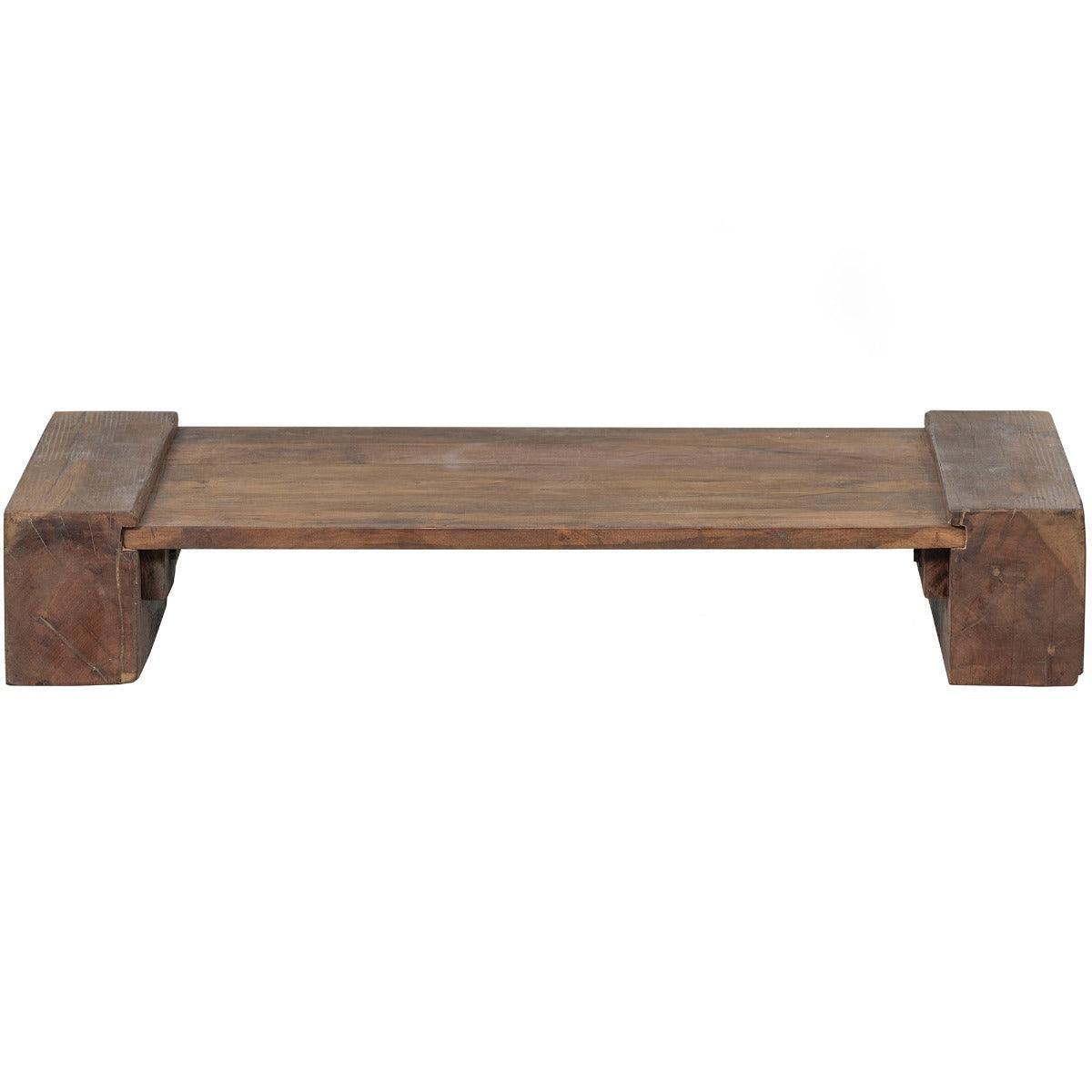 Cuno Dark Brown Wood Low Coffee Table