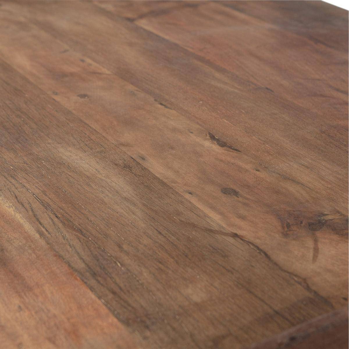 Cuno Dark Brown Wood Low Coffee Table