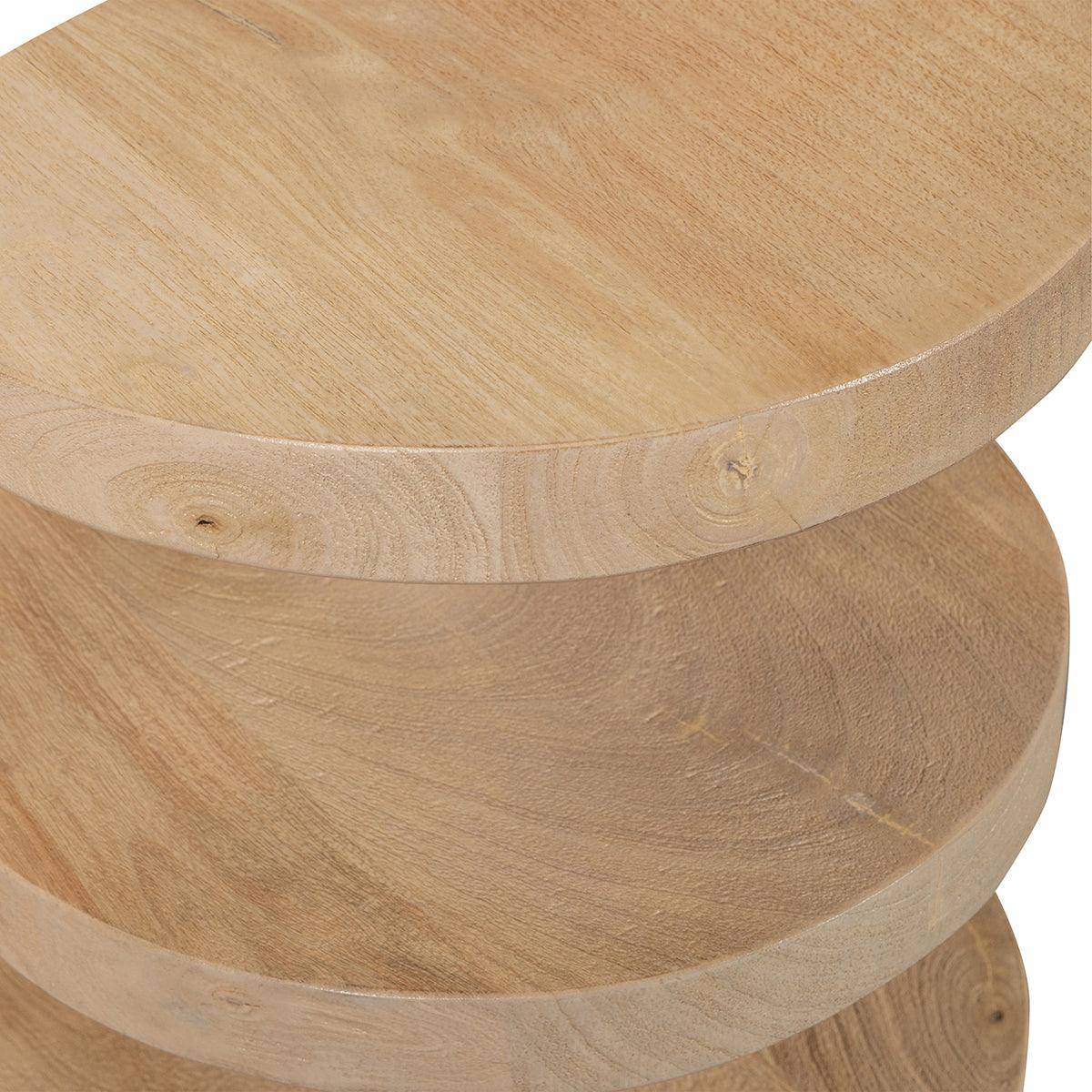 Darren Mango Wood Semicircular Side Table