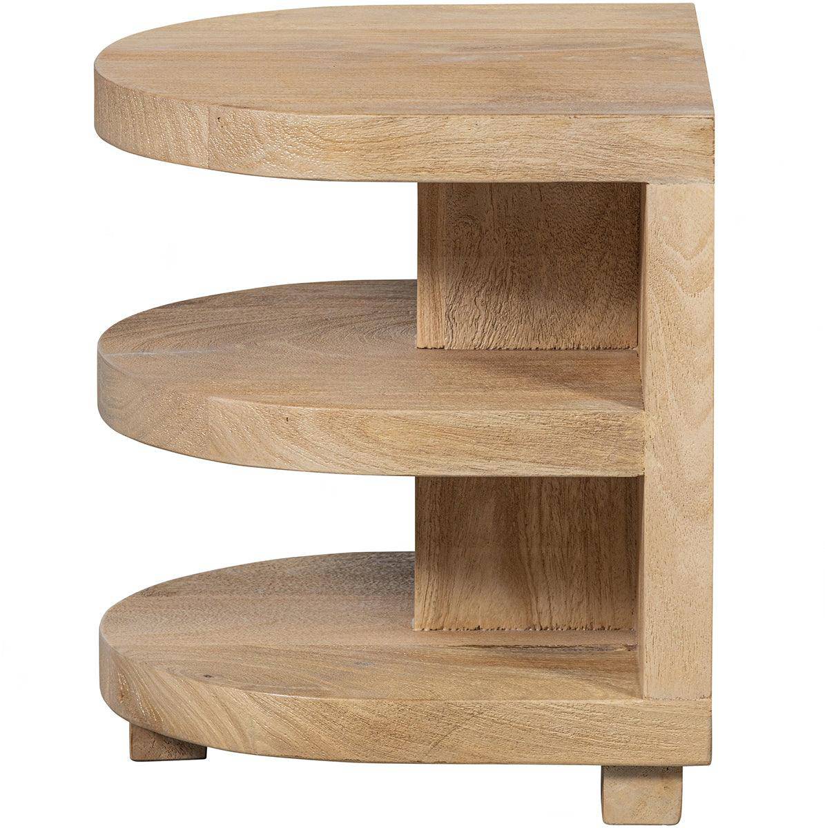 Darren Mango Wood Semicircular Side Table