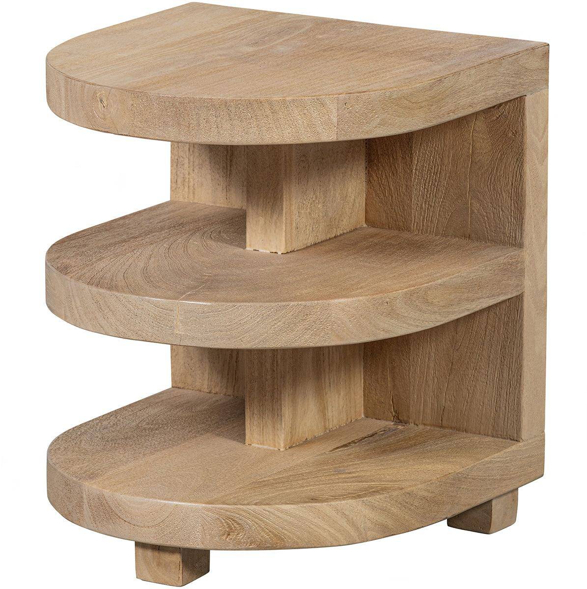 Darren Mango Wood Semicircular Side Table