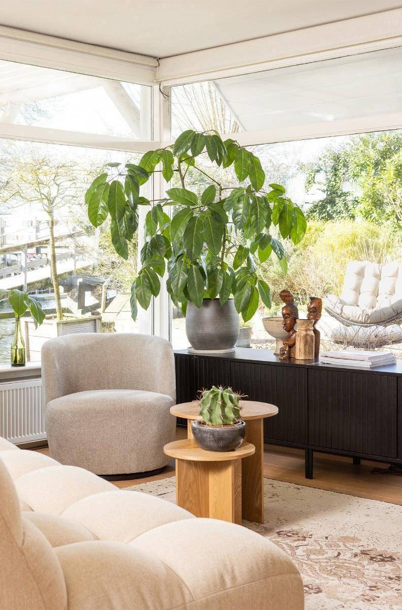 Lina Natural Wood Side Table (2/Set)
