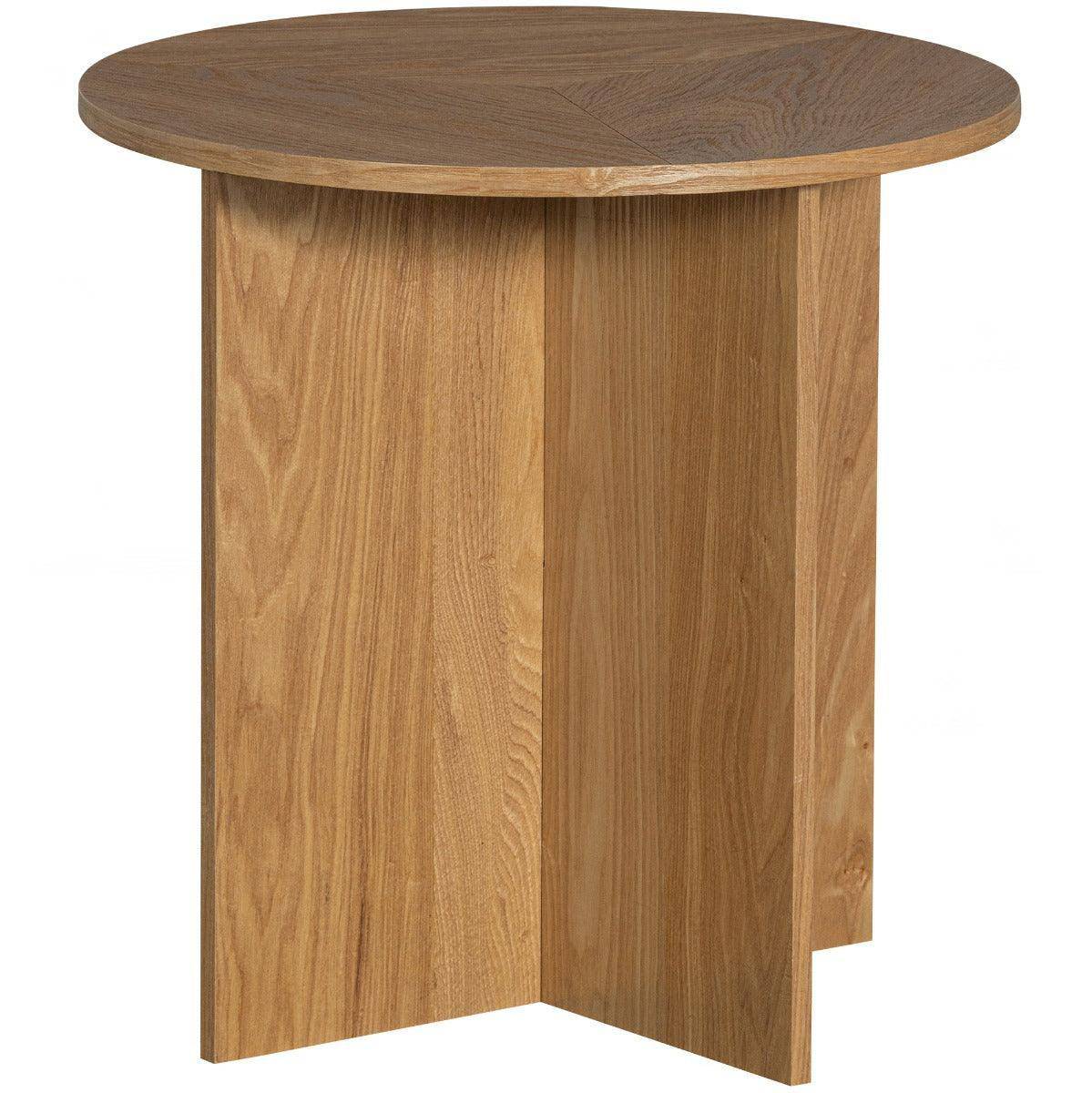 Lina Natural Wood Side Table (2/Set)