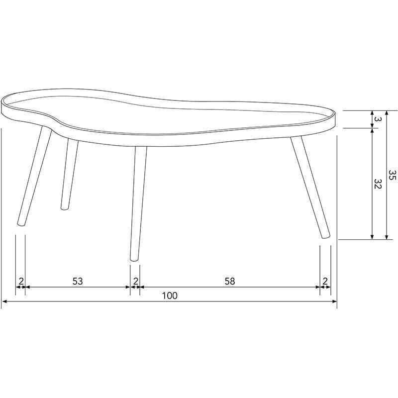 Mae Alpaca Organic Wood Coffee Table