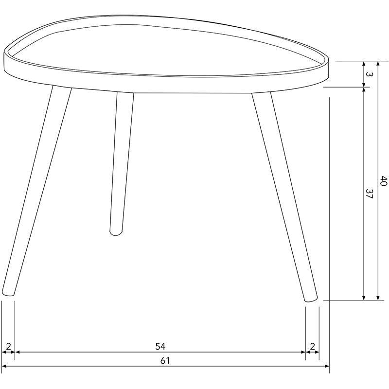 Mae Sepia Organic Wood Side Table