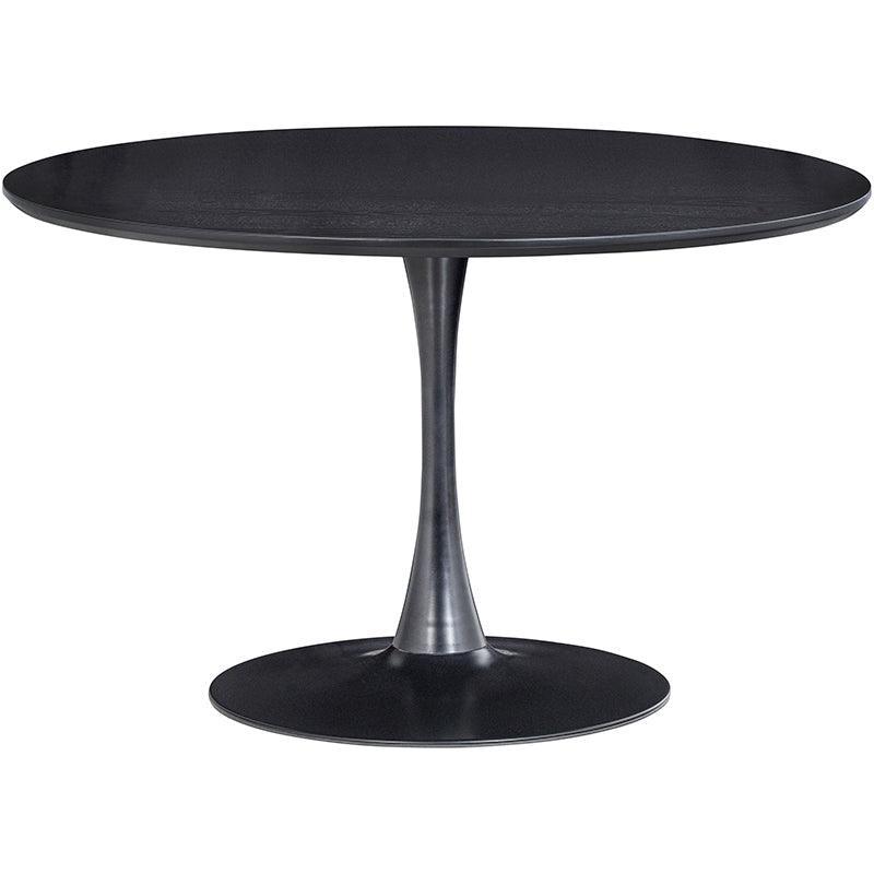 Sammy Black Trumpet Base Round Dining Table