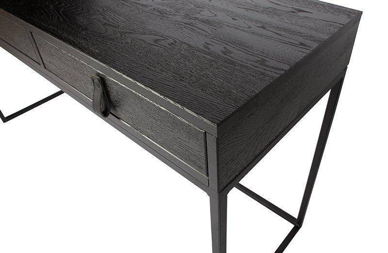Silas Blacknight Brushed Ash Wood Desk