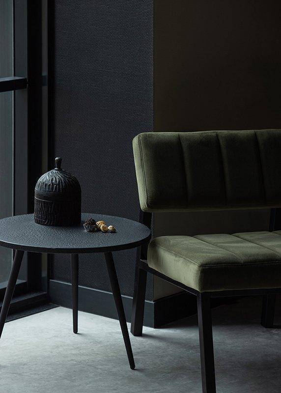 Suze Black Wood/Metal Side Table (2/Set)