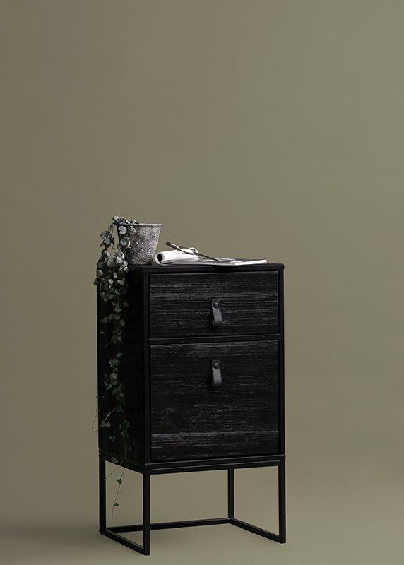 Zola Black Pine Wood ll Night Stand
