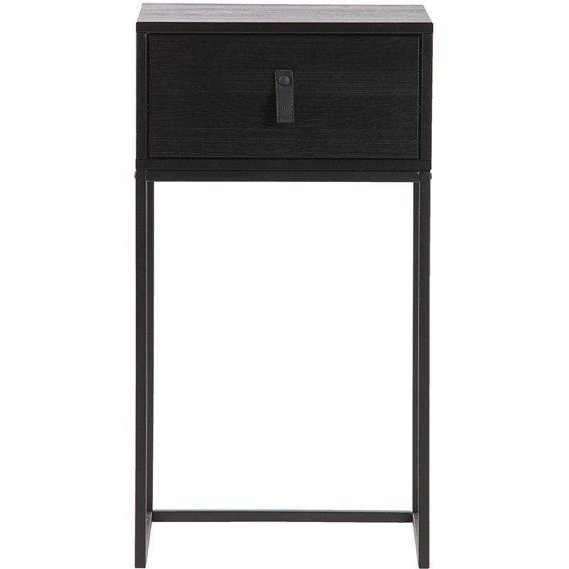 Zola Black Pine Wood Night Stand
