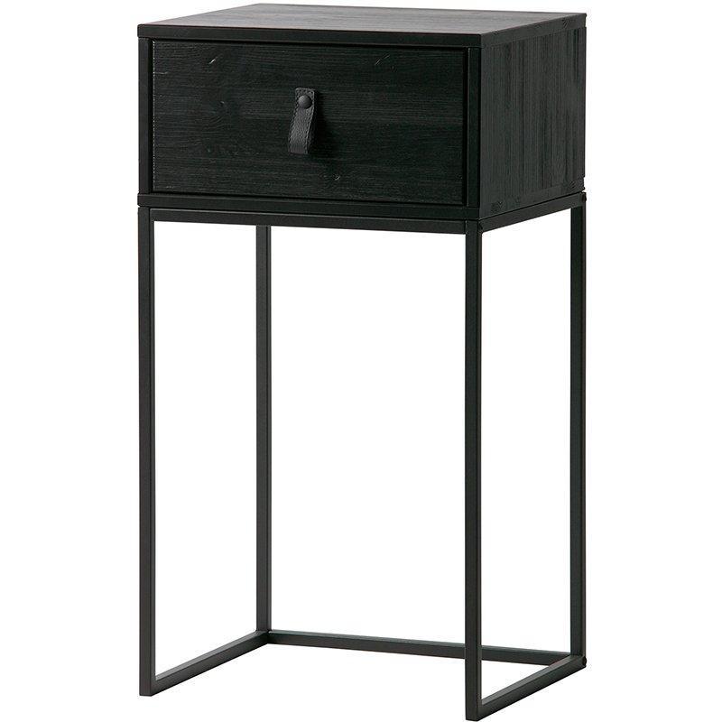Zola Black Pine Wood Night Stand