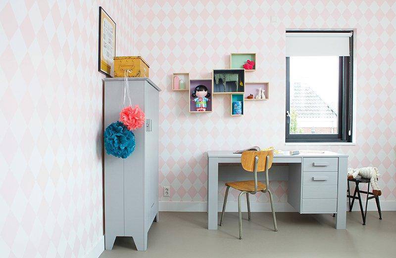 Dennis Brushed Pine Wood Desk