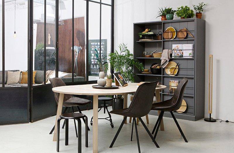 Lange Jan Oak Wood Extendable Dining Table