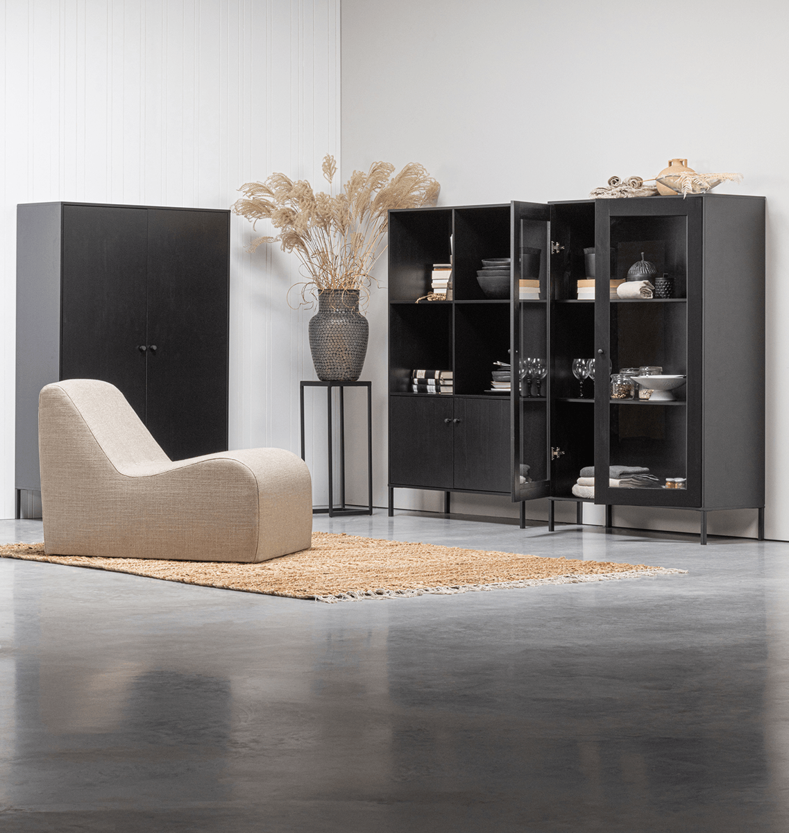 Xam Black Pine Display Cabinet - WOO .Design