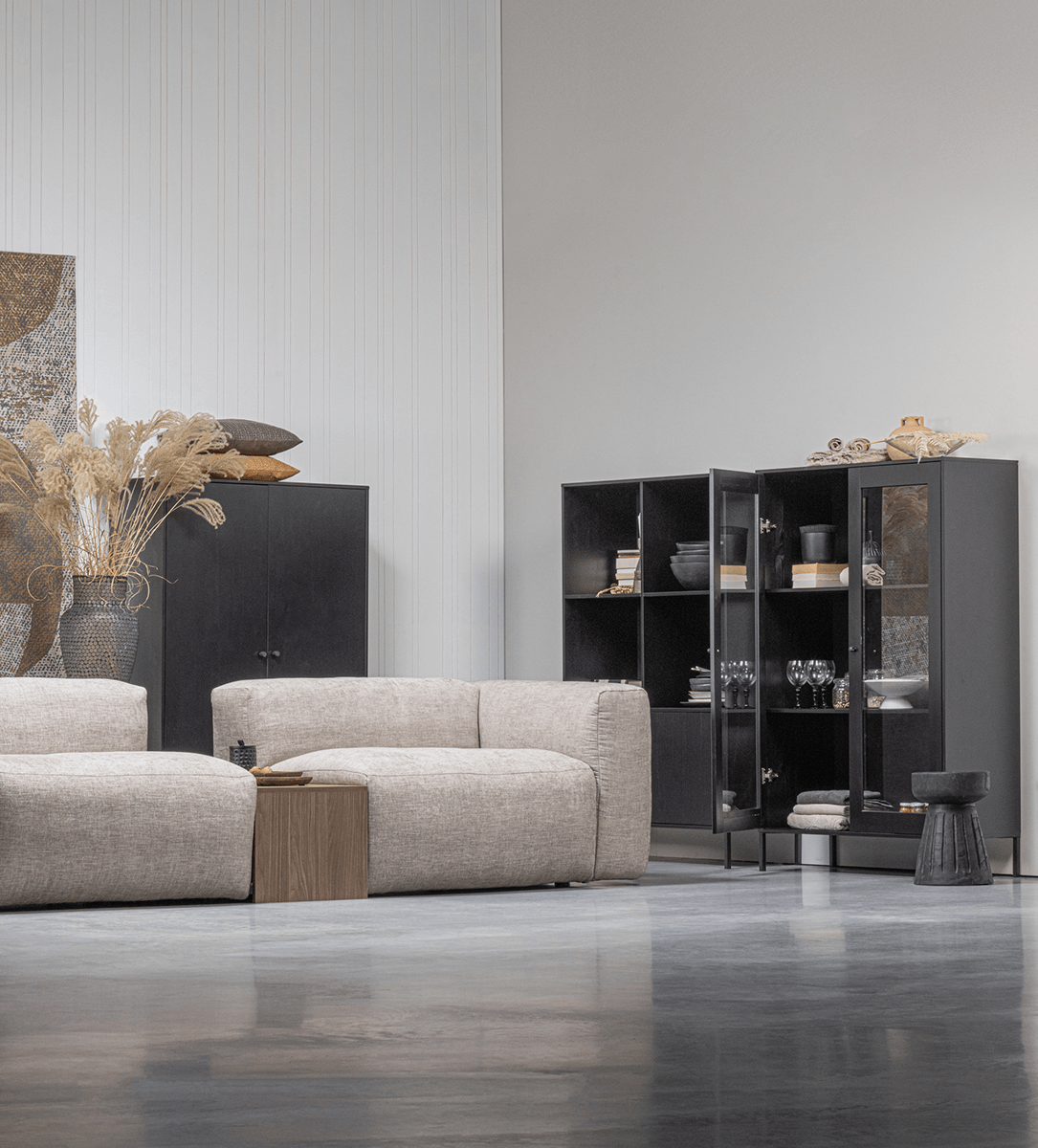 Xam Black Pine Display Cabinet - WOO .Design