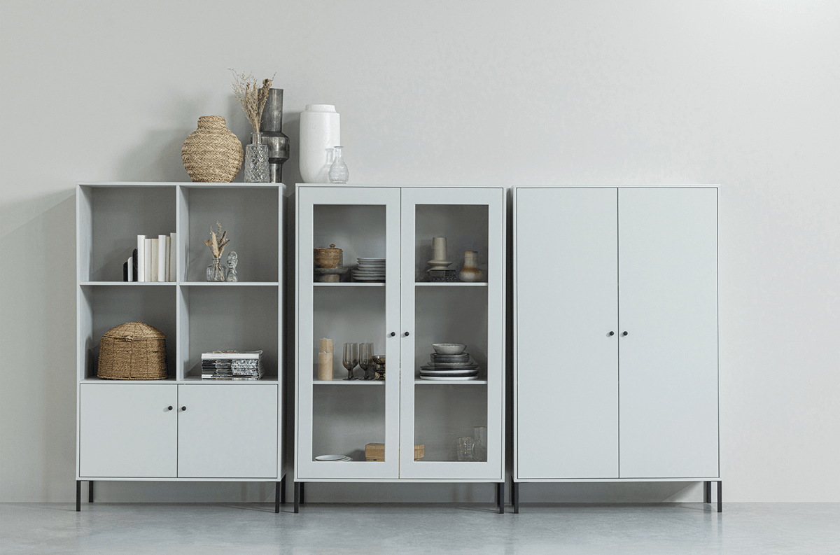 Xam Cloud Grey Pine Open Cabinet - WOO .Design