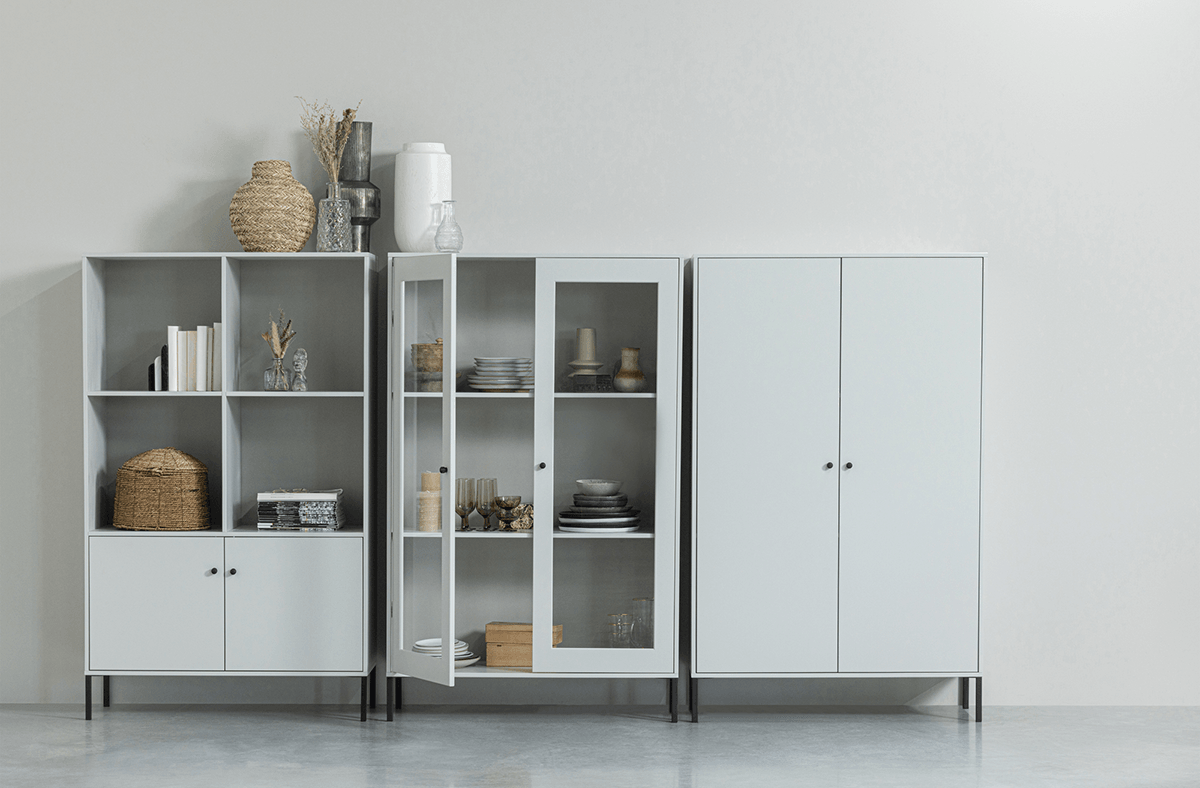 Xam Cloud Grey Pine Open Cabinet - WOO .Design