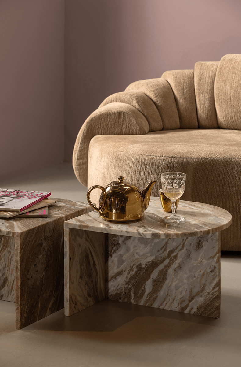 Xhail Marble Square Side Table - WOO .Design