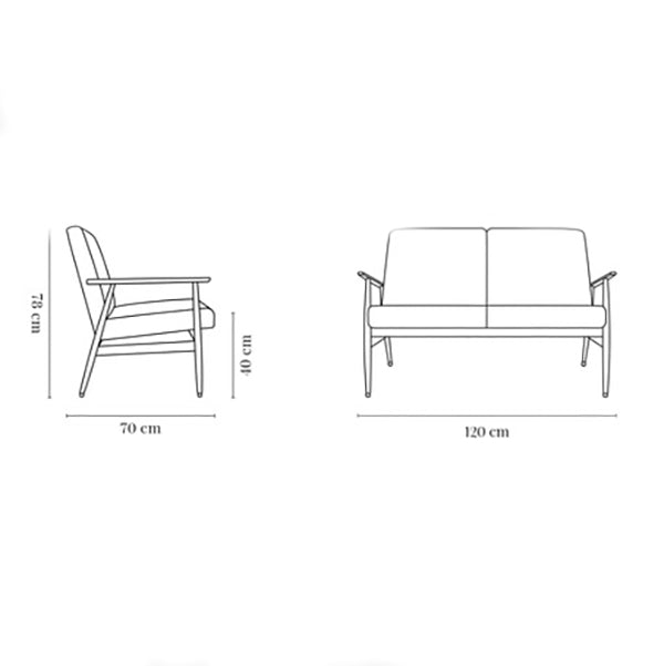 Fox Mid-Century Design 2 Seater Sofa - WOO .Design