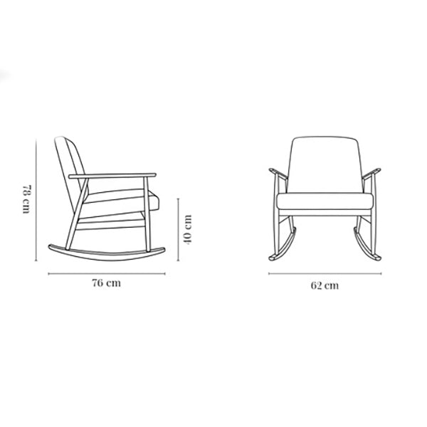 Fox Mid-Century Design Rocking Chair - WOO .Design