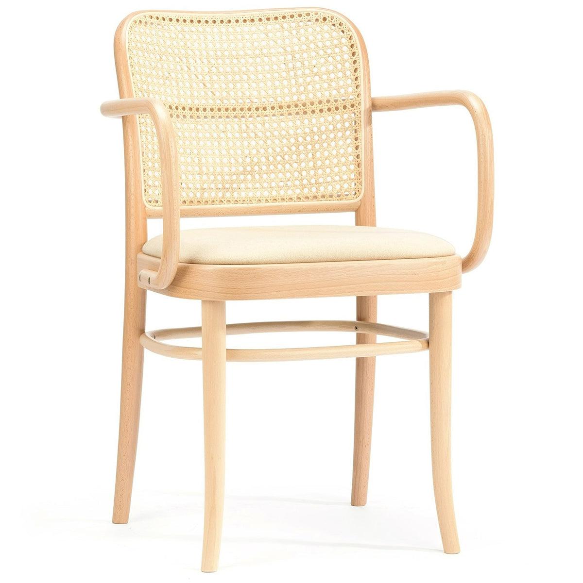 811 Upholstered Seat Cane/Mesh Back Armchair - WOO .Design