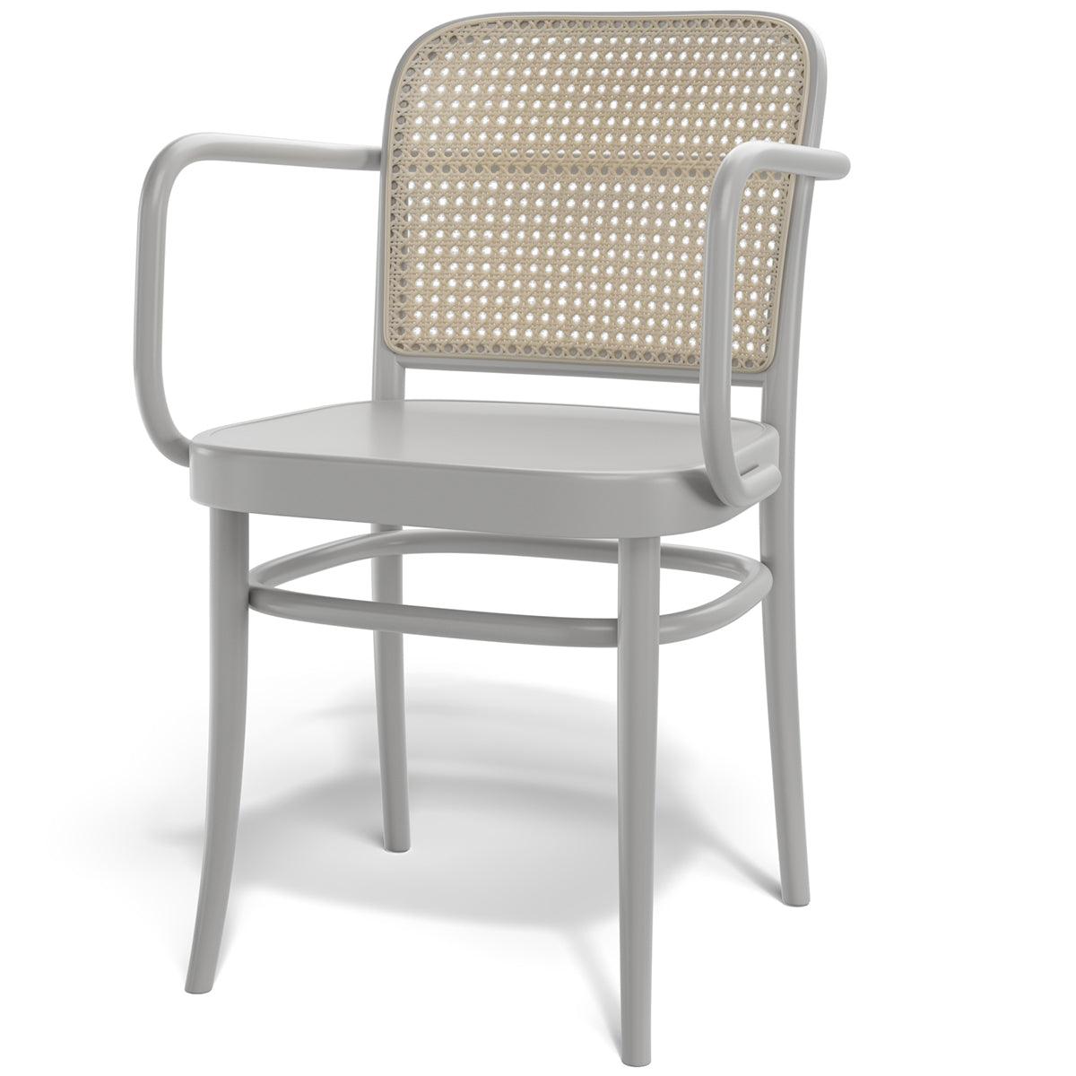 811 Wood Seat Cane/Mesh Back Armchair - WOO .Design