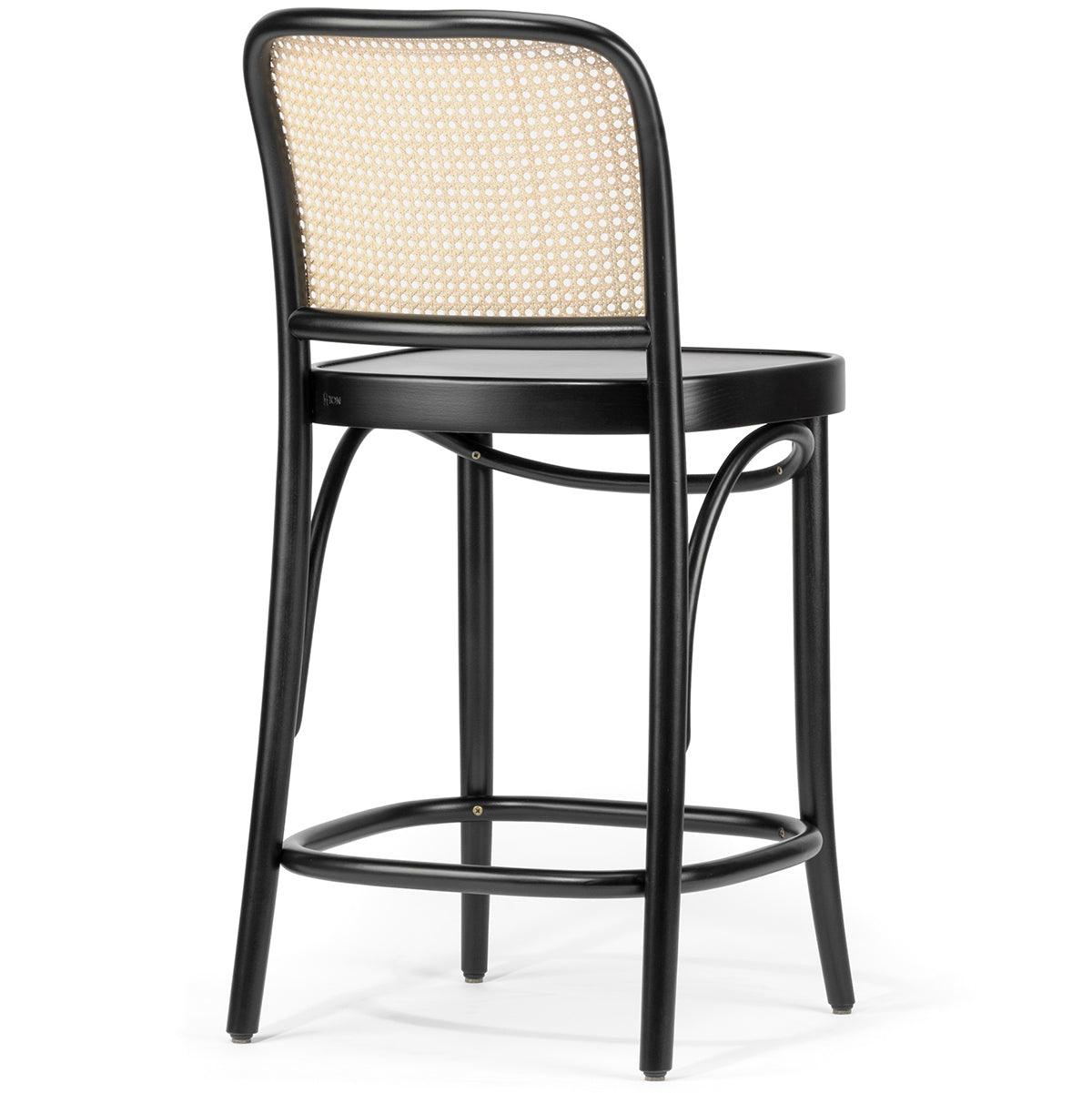 811 Wood Seat Cane/Mesh Back Barstool - WOO .Design