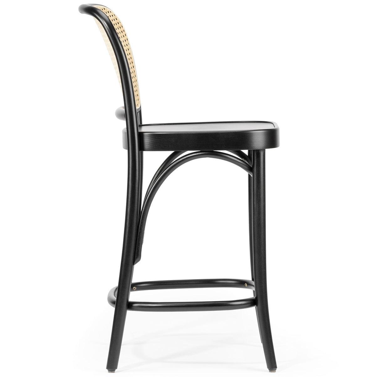 811 Wood Seat Cane/Mesh Back Barstool - WOO .Design