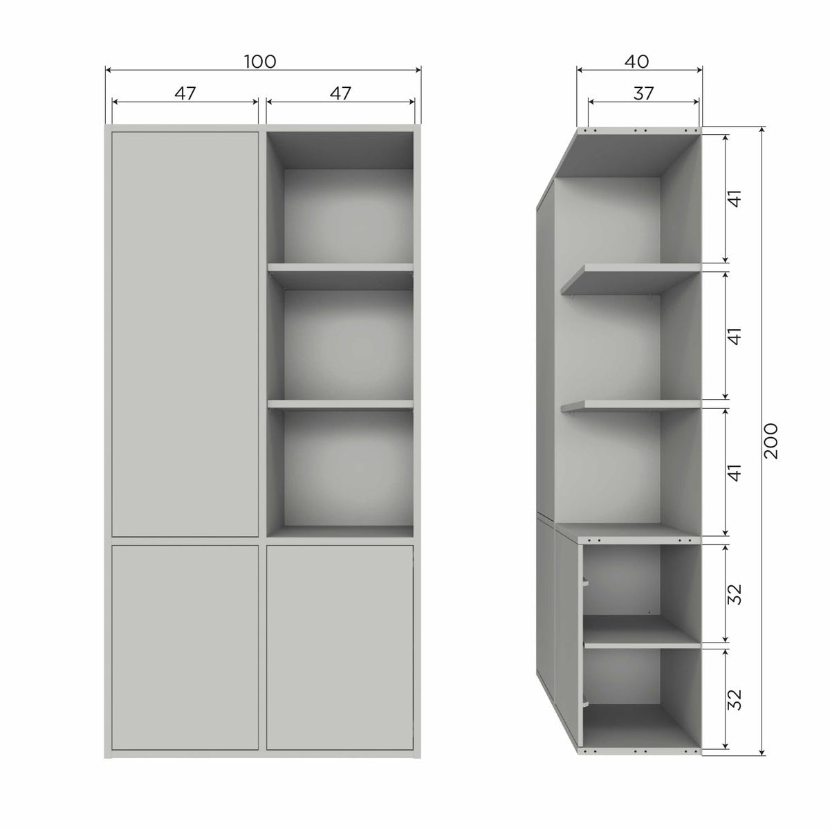 Merel Dust Pine Wood Storage Cabinet