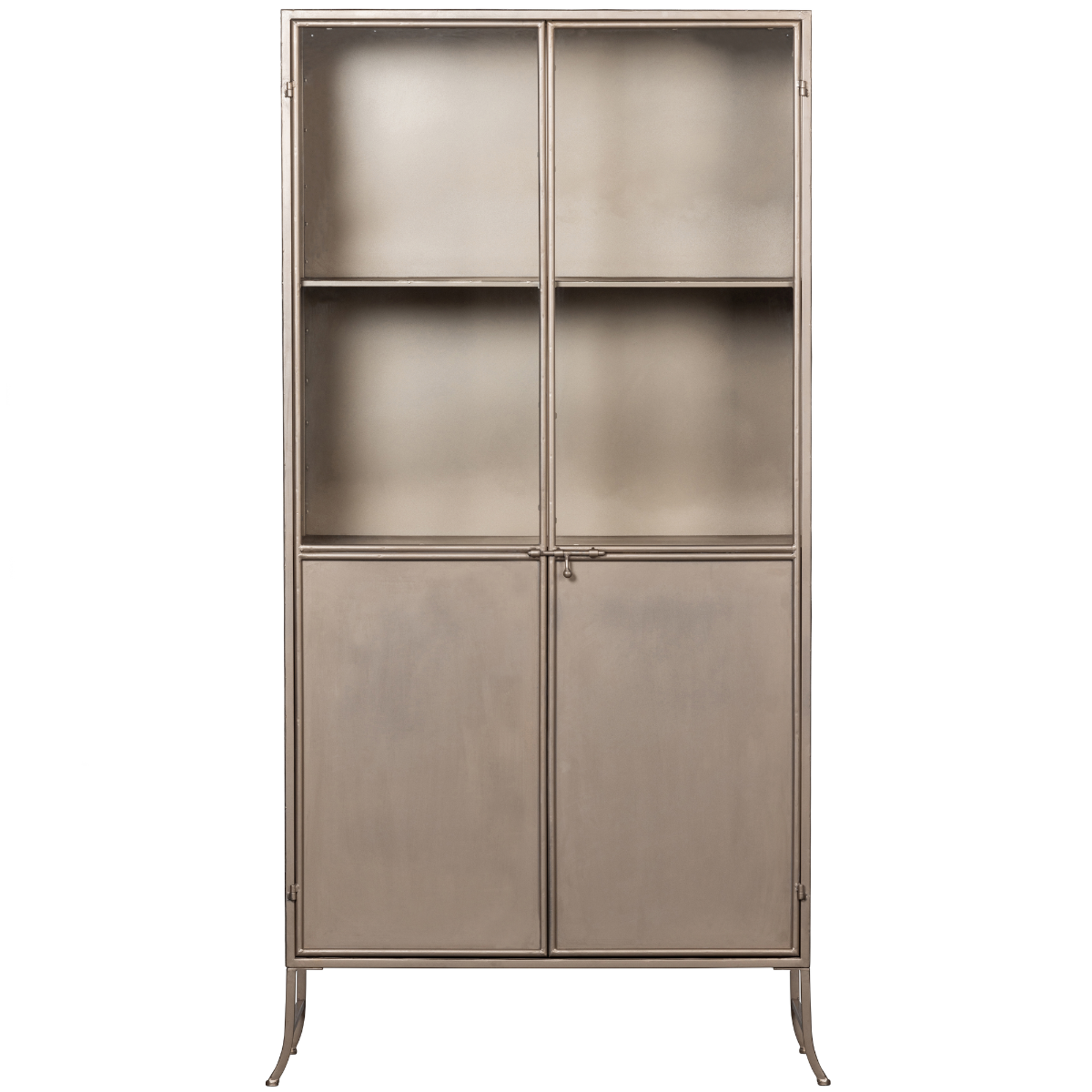 Fossil Champagne Glass Door Metal Cabinet