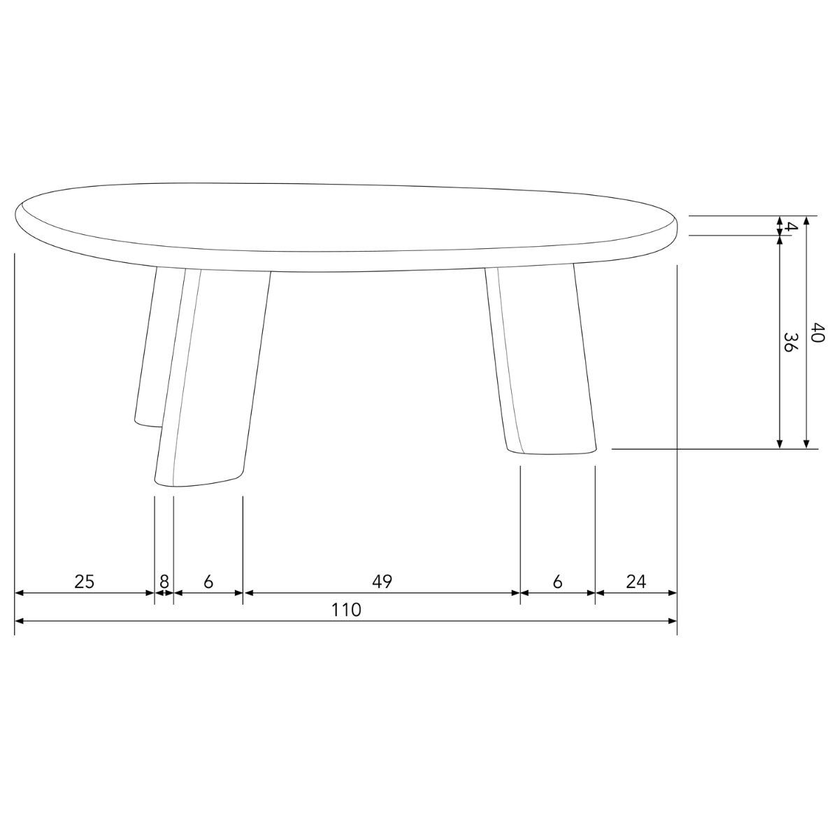 Roundly Walnut Mango Wood Coffee Table