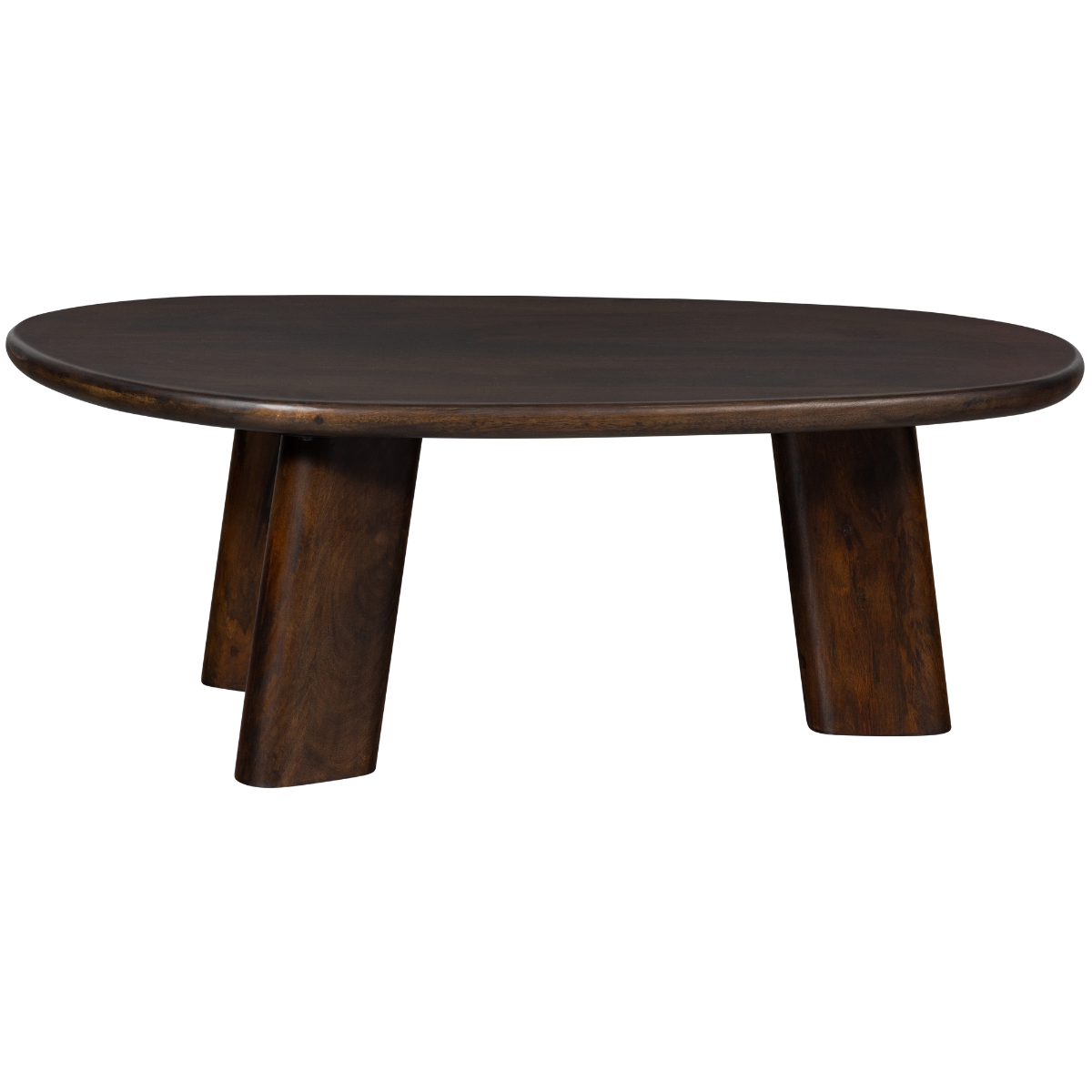 Roundly Walnut Mango Wood Coffee Table