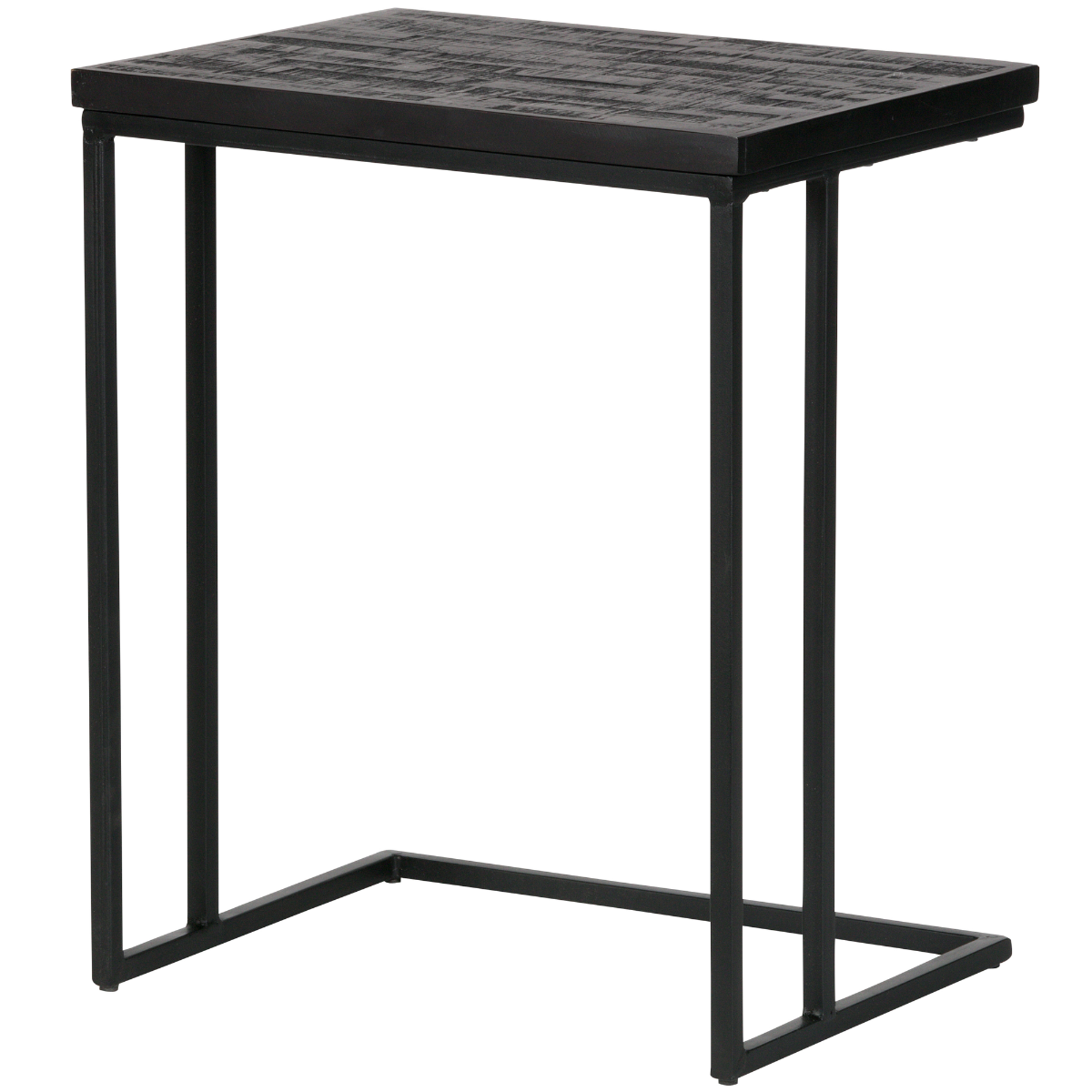 Sharing Black Wood U Shape Side Table