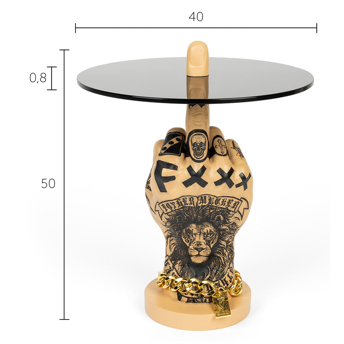 Fother Mucker Lion Side Table