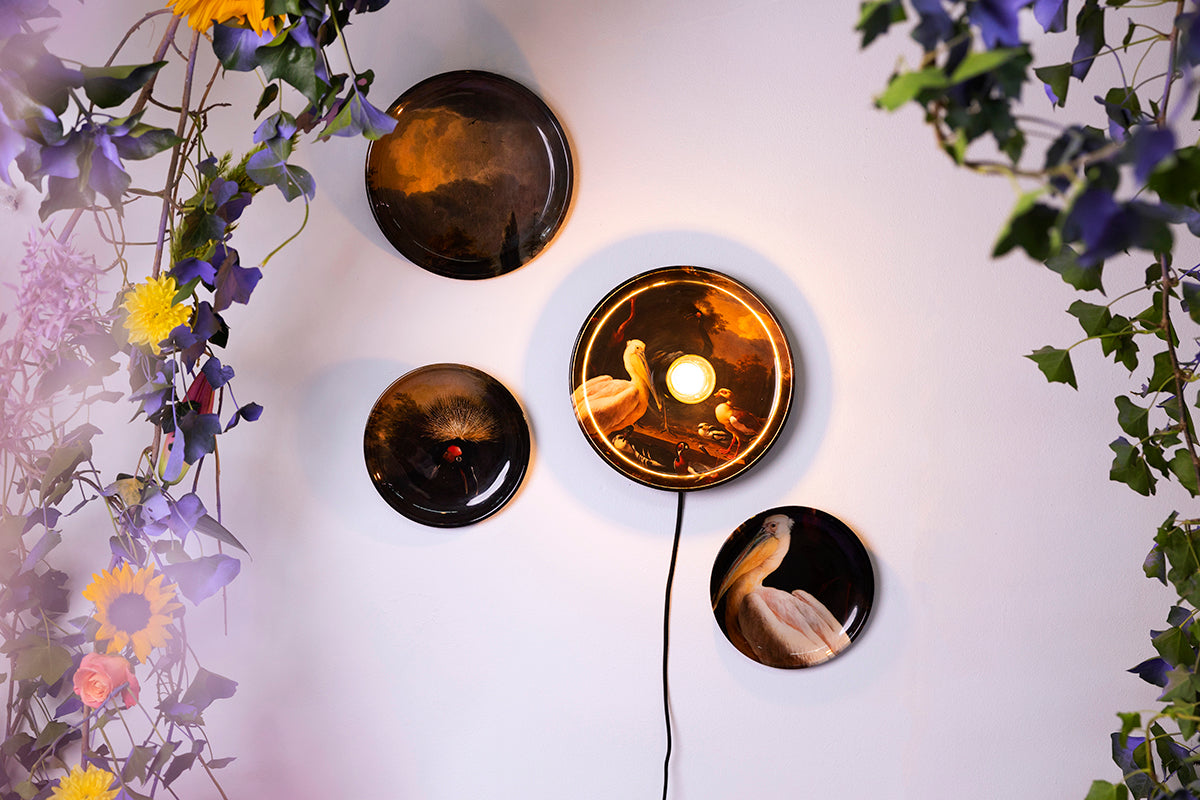 No Food Here Birds Wall Lamp (4/Set)