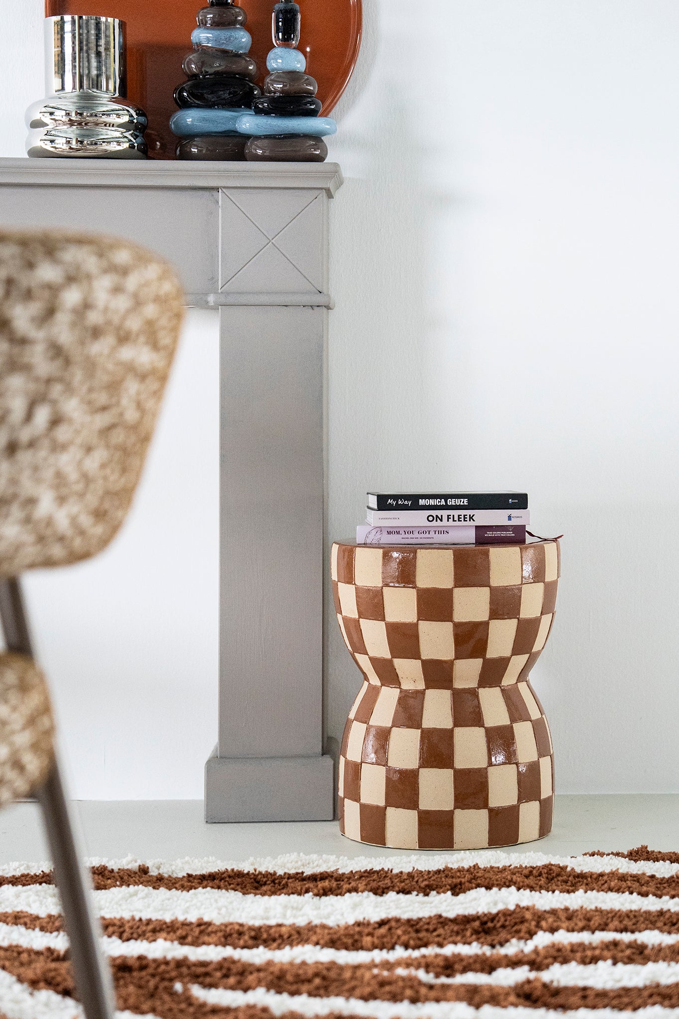 Blocsy Brown Side Table