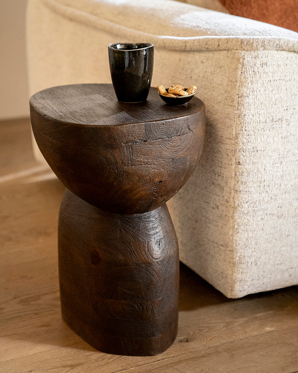 Cobble Wood Side Table - WOO .Design