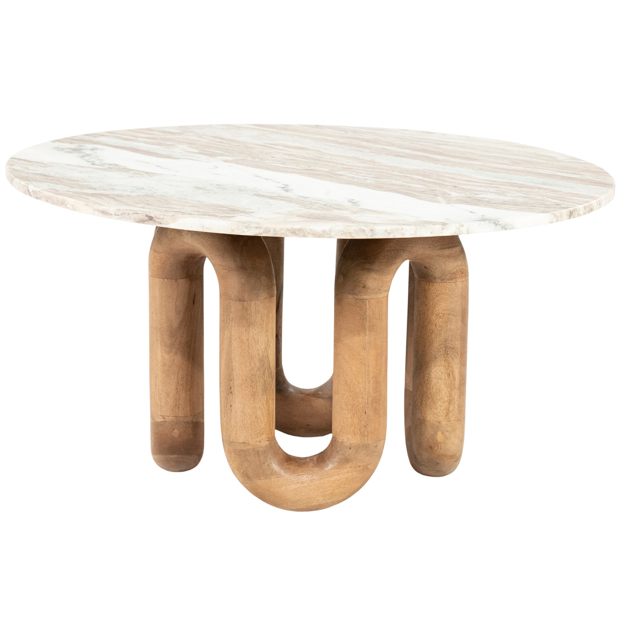 LoopStone Natural Marble/Mango Wood Coffee Table