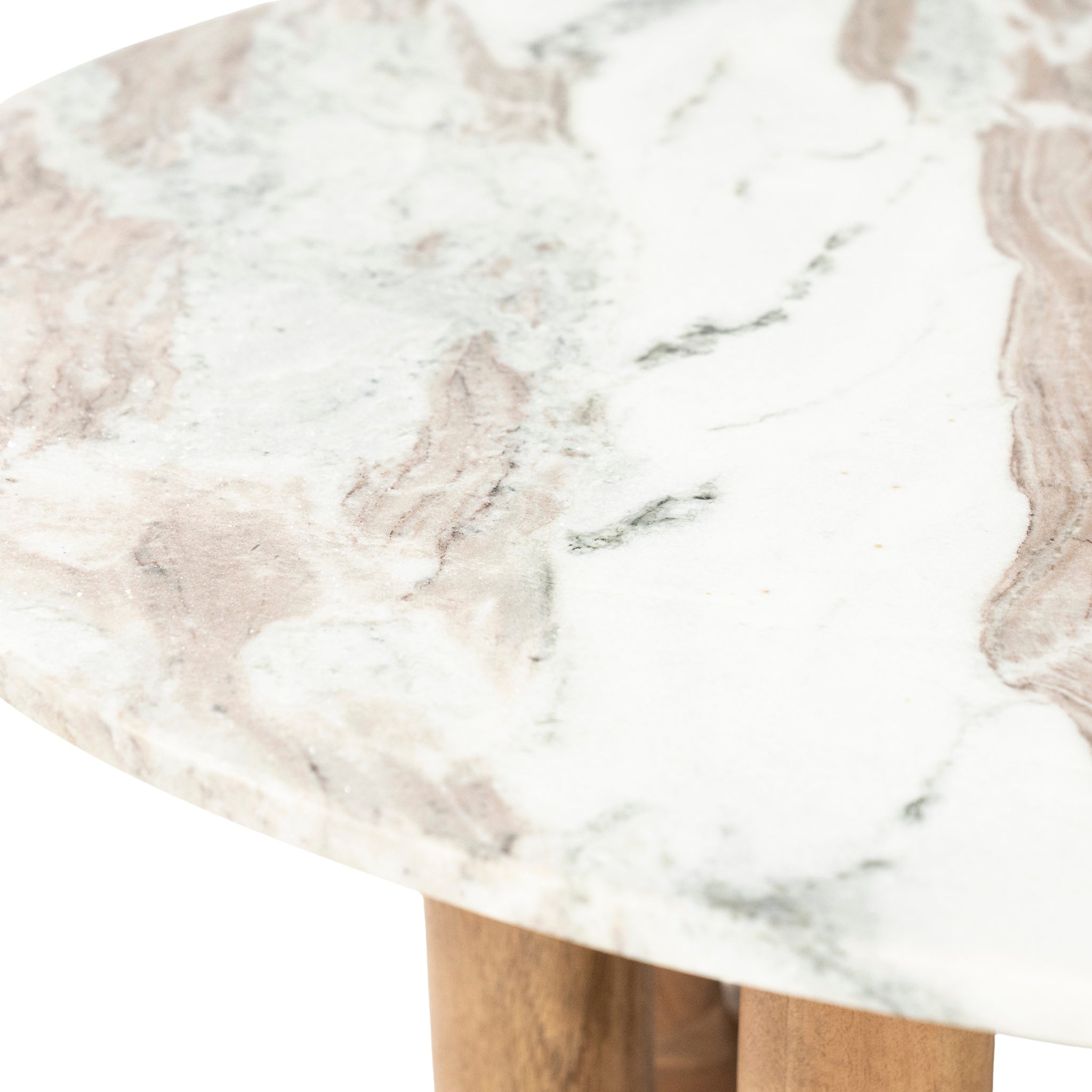 LoopStone Natural Marble/Mango Wood Coffee Table
