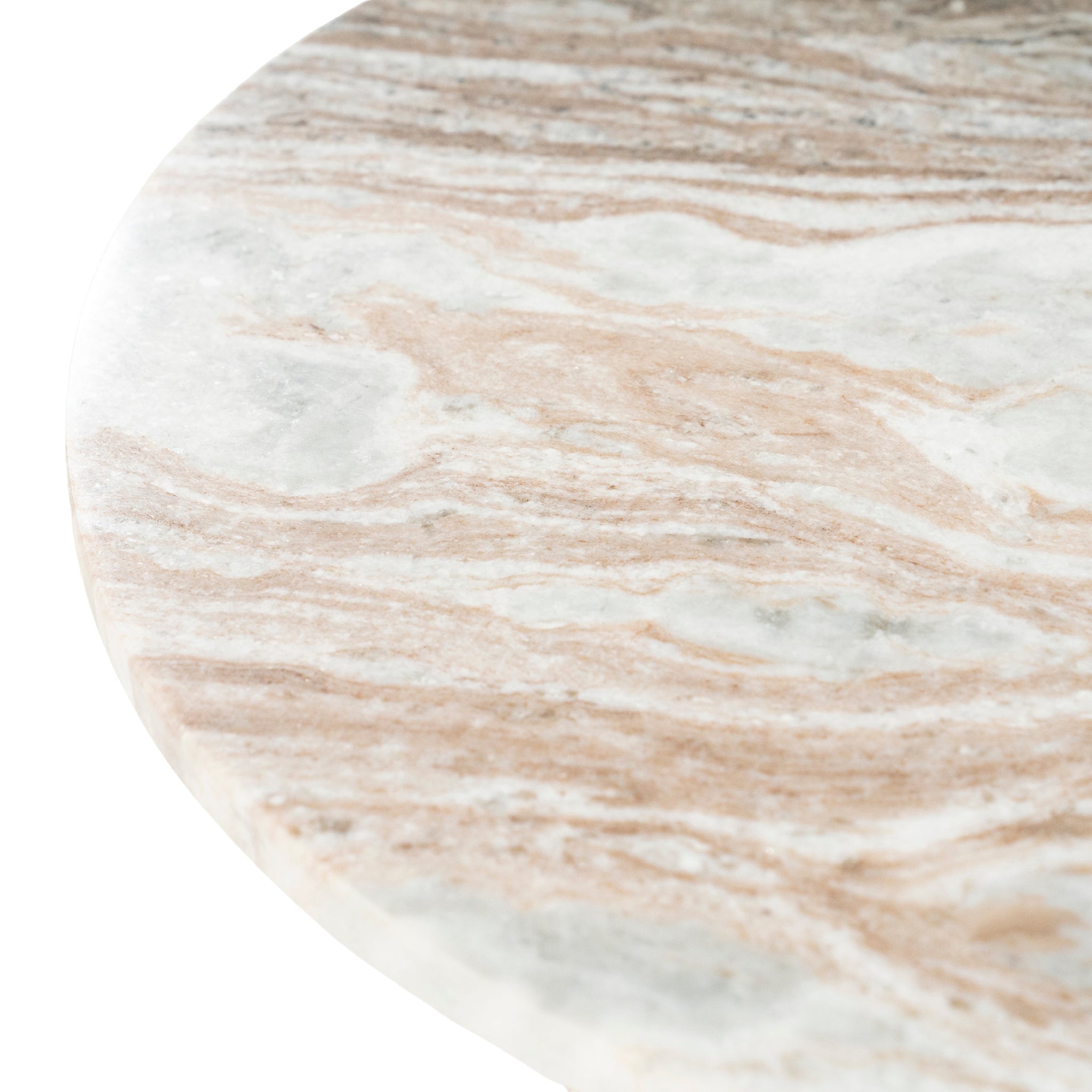 LoopStone Natural Marble/Mango Wood Side Table