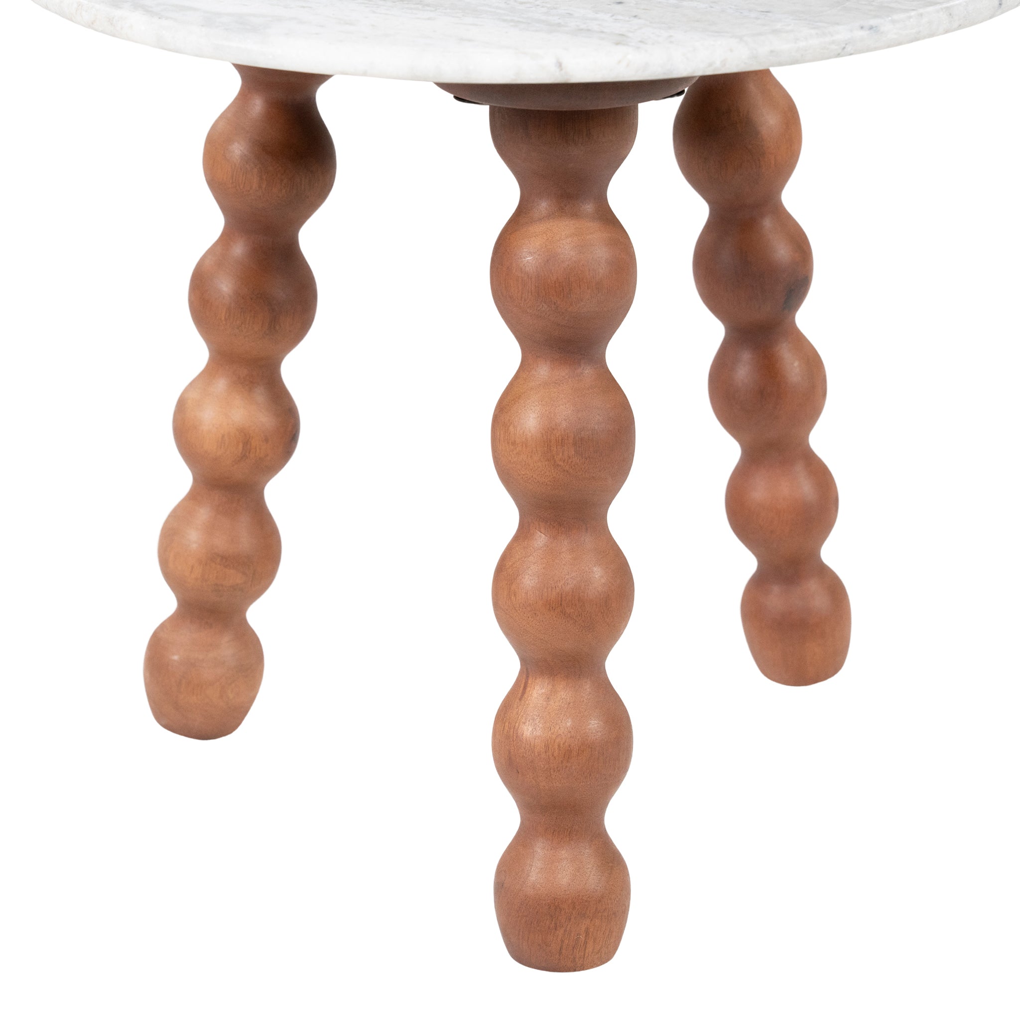 Nelo Marble/Mango Wood Side Table