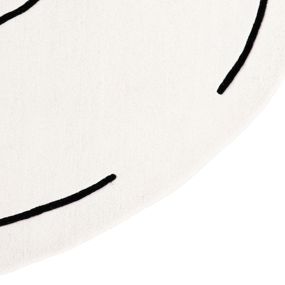 Loop Ivory Round Carpet