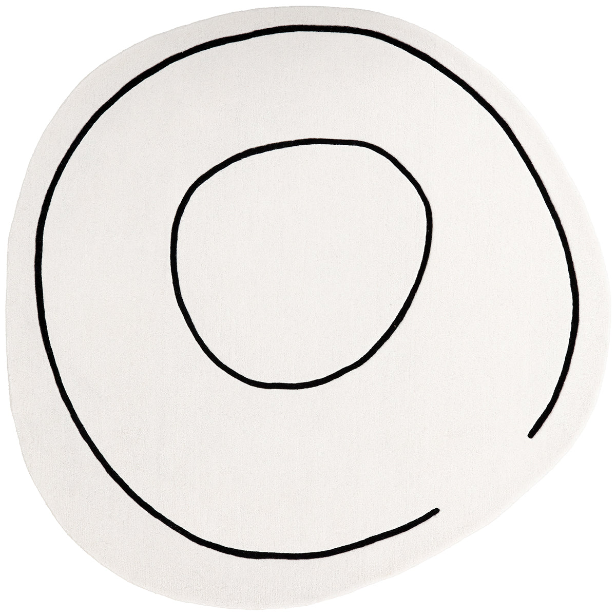 Loop Ivory Round Carpet