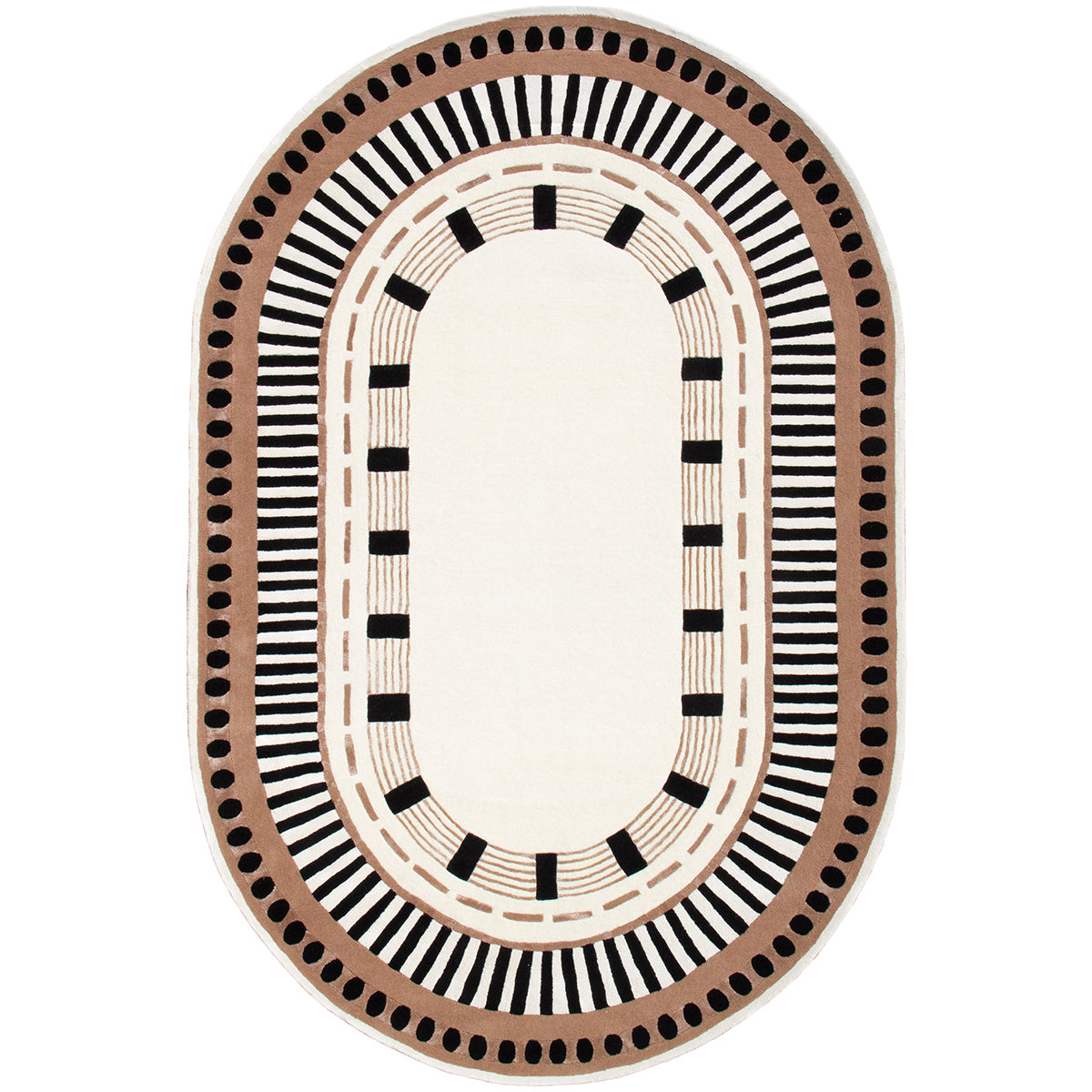 Roma Ivory Oval Carpet