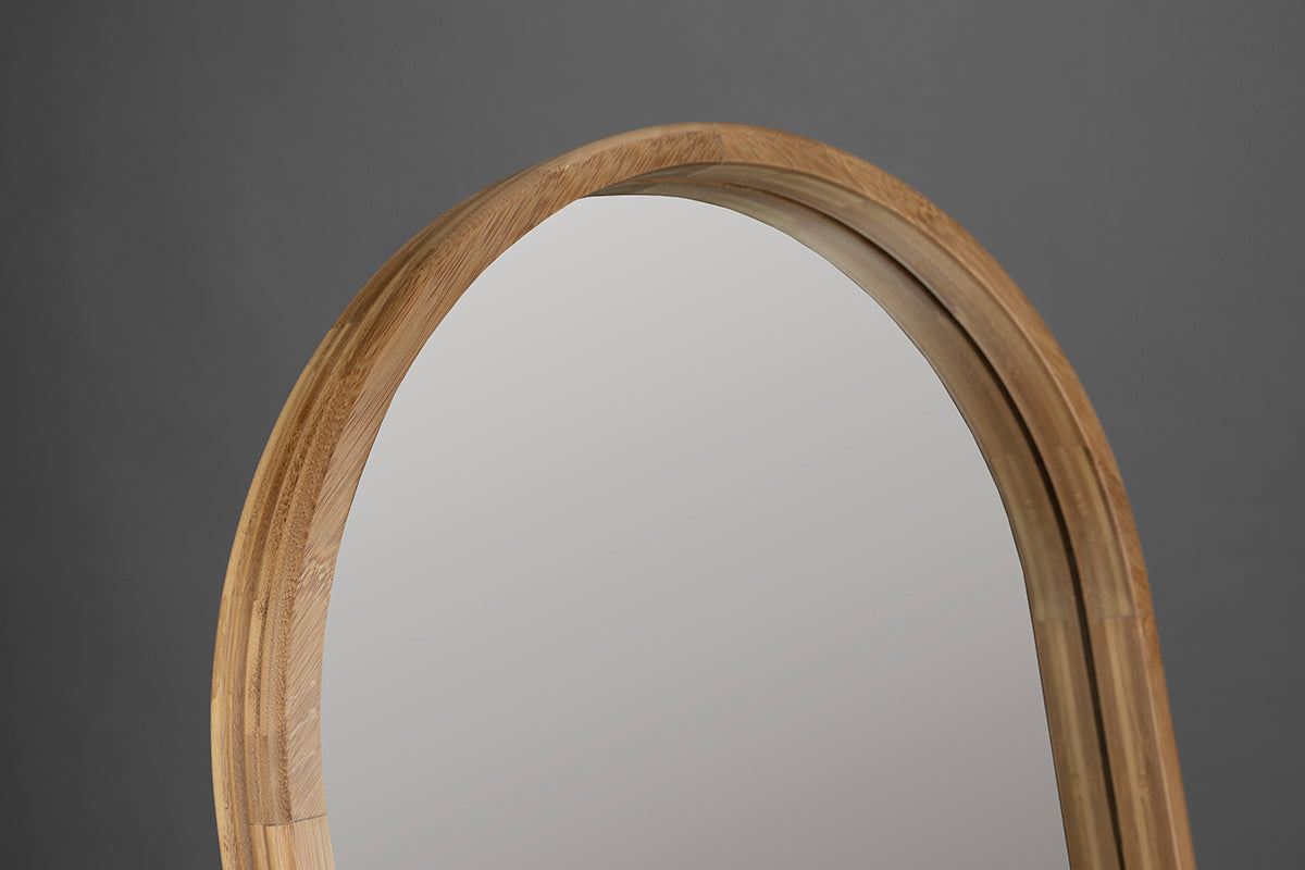 Caroun Bamboo Wood Stand Mirror