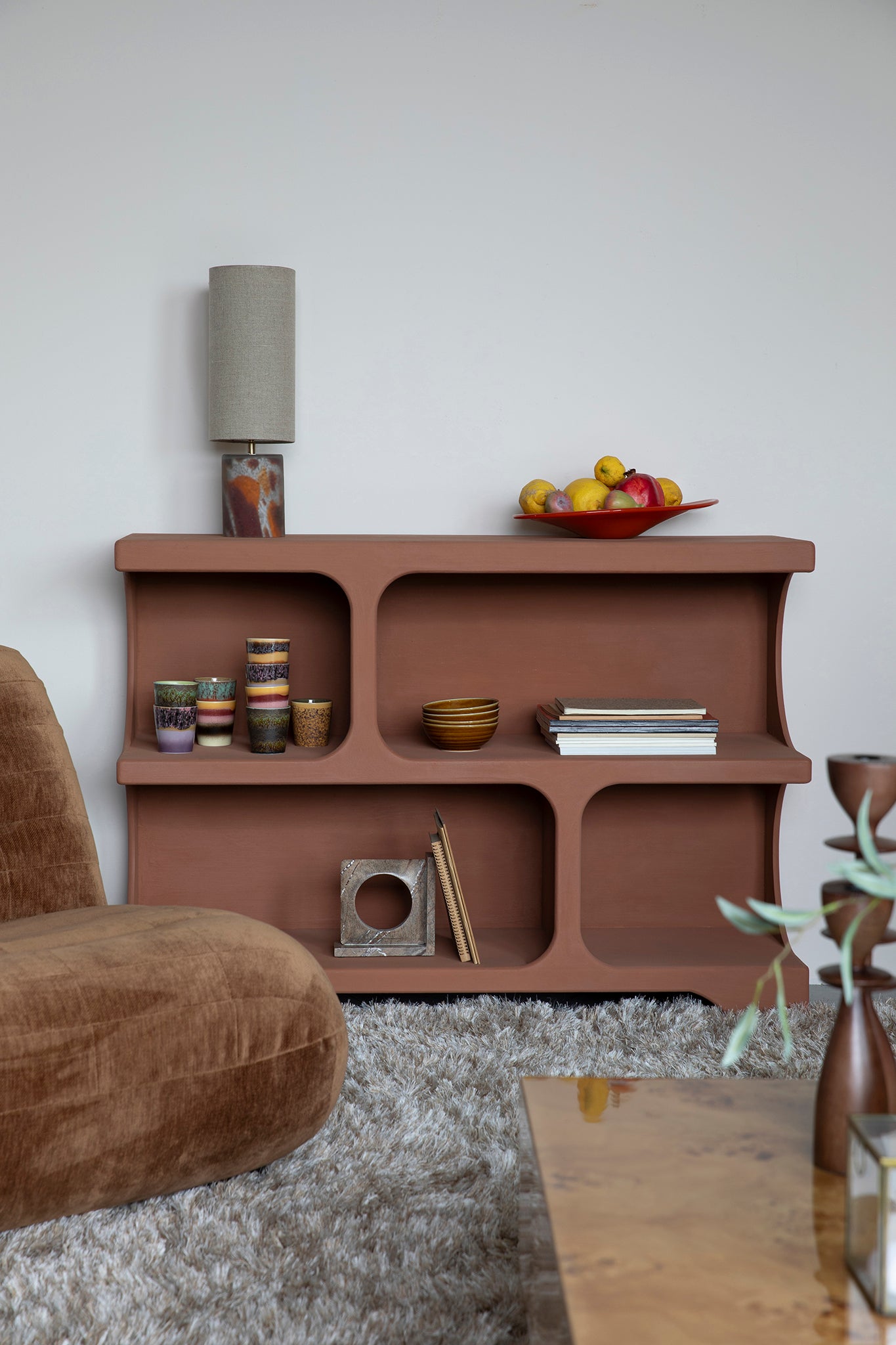 Dundee Terracotta Low Shelf