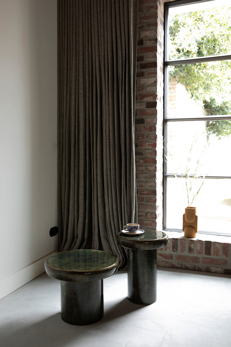 Mush Green Mango Wood Side Table