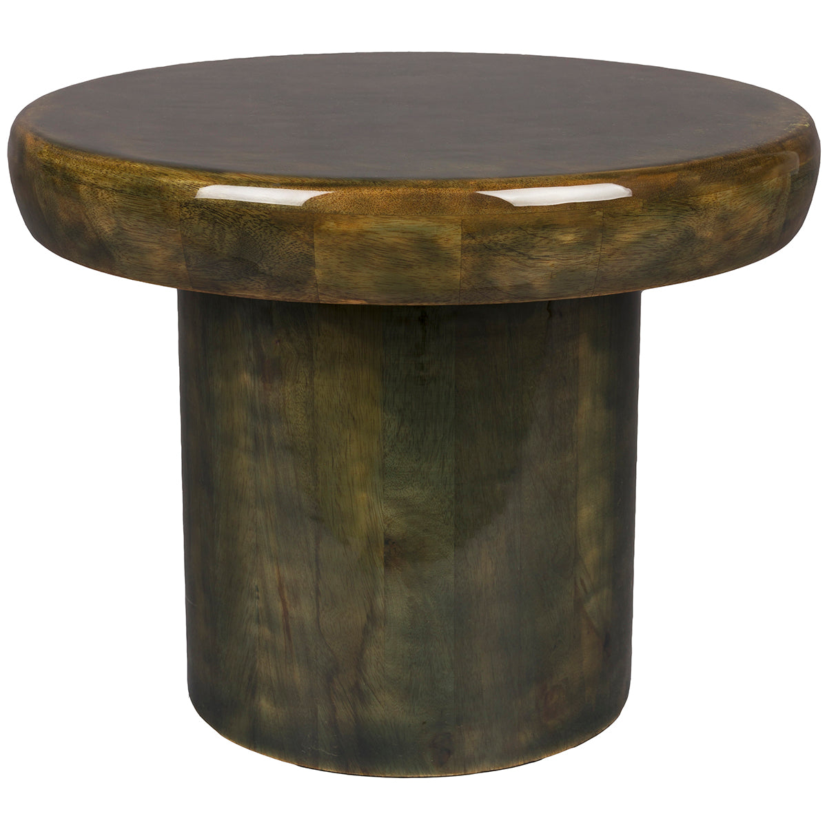 Mush Green Mango Wood Side Table