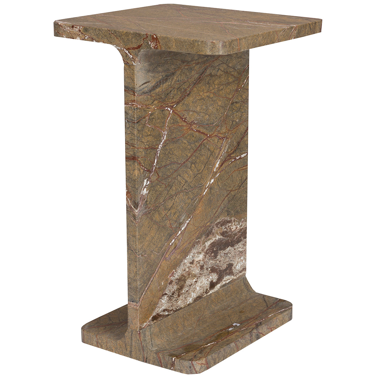 Satpura Brown Marble Side Table