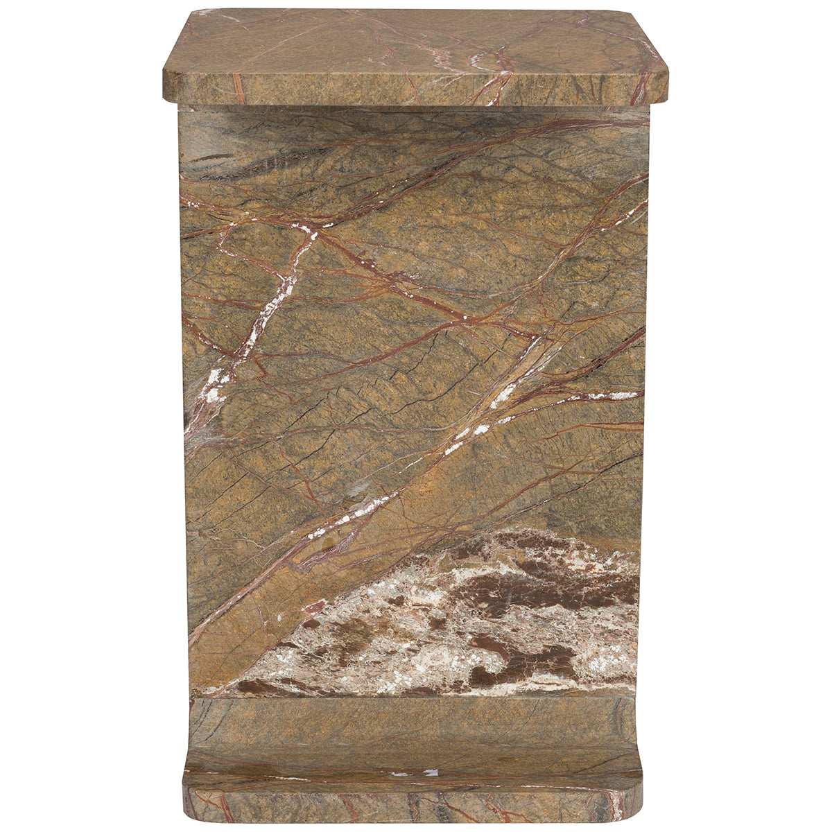 Satpura Brown Marble Side Table